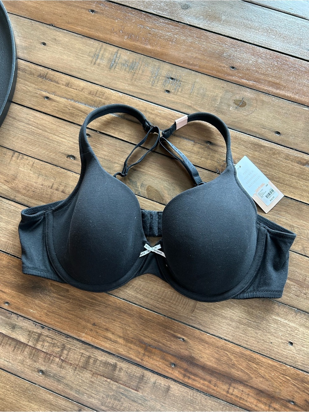 NWT Cacique Lightly Lined T Shirt Black Underwire Bra 40B